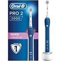 Oral-B PRO 2 2000 Sensi Ultrathin Cepillo de dientes eléctrico recargable con tecnología de Braun- 1 mango azul- 1…